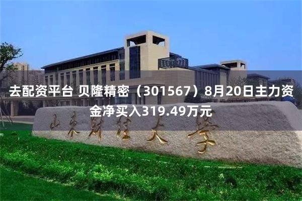 去配资平台 贝隆精密（301567）8月20日主力资金净买入319.49万元