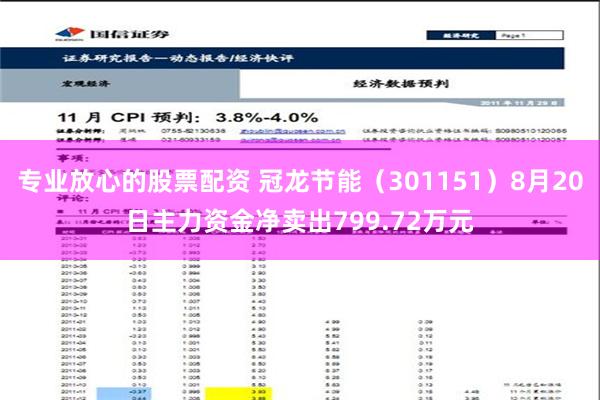 专业放心的股票配资 冠龙节能（301151）8月20日主力资金净卖出799.72万元