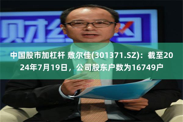 中国股市加杠杆 敷尔佳(301371.SZ)：截至2024年7月19日，公司股东户数为16749户