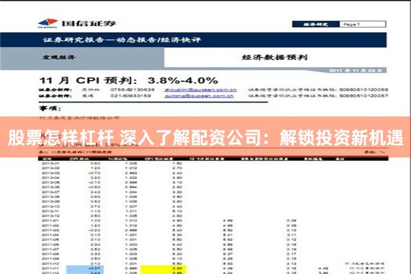 股票怎样杠杆 深入了解配资公司：解锁投资新机遇